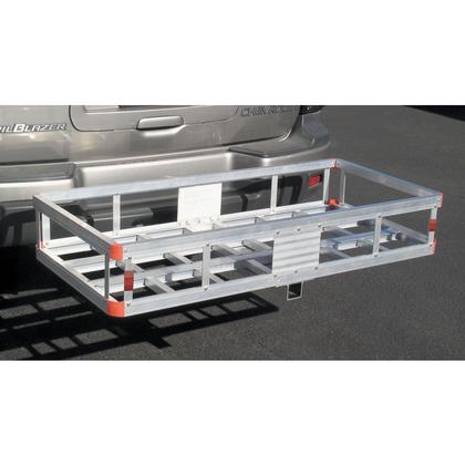 Aluminum Trifold Loading Ramp and Aluminum Receiver Hitch Cargo Carrier