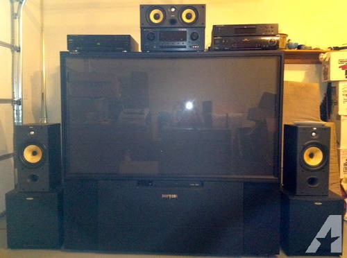 Home Theater System: Marantz A/V Receiver, 3 B&W speakers, & 2 subs