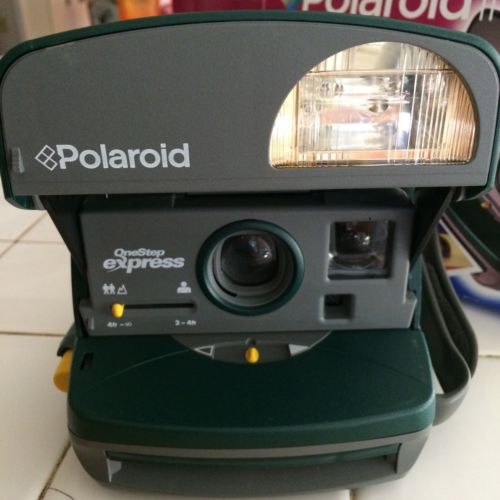 Green Polaroid Onestep Express 600 Instant Camera Not Tested