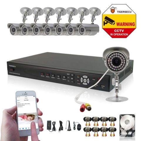 New 8 Camera Security System 16 Channel DVR