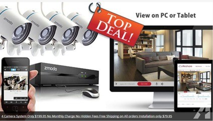 Complete Camera Security System can take 8 Cameras NO MONTHLY FEES with DVR Watc