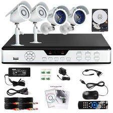 4CH CCTV DVR Kit Motion Detection Security System Indoor Outdoor Color