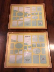 2 brand new collage picture frames with wood frame 16 x 20