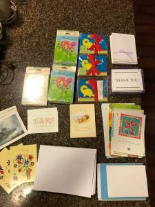 Thank you cards and other cards with extra envelopes (Hillsboro TV HWY/