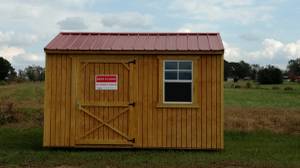 New 8x12 barn shed rent to own (Garner)