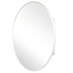 24 in. x 36 in. Oval Bathroom Medicine Cabinet w/ Oval Beveled Mirror (10470