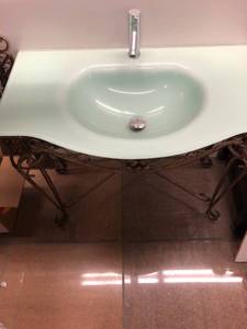 Rot Iron Vanity With Matching Mirror (seattle)