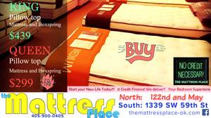 $299 Queen Pillowtop Mattresses + boxspring NEW at the Mattress Place (1339 SW