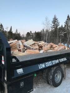 Hard wood Fire wood 8x11 foot bed 1 ton truck load (Duluth)