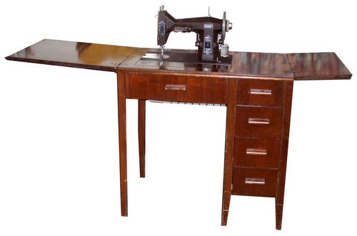 Vtg Franklin De Luxe Rotary Sewing Machine in Cabinet Made for Sears