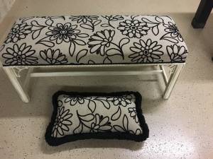 Bed Bench - Black/White/Tan (NE Indy)
