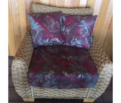 Wicker Queen Sofa Bed & Chair