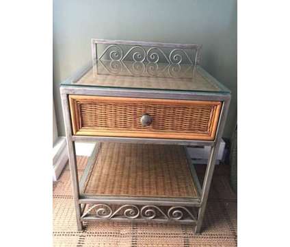 Pier One Miranda Wicker/Rattan and Brushed Metal Bedroom Set