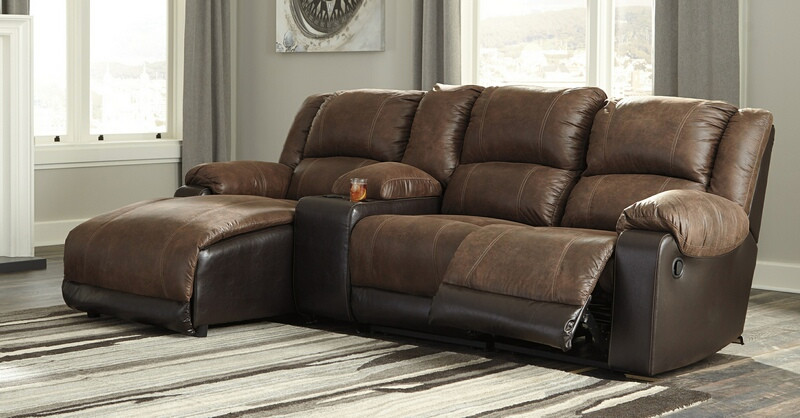 Ashley Furniture 50302-16-19-57-41 4 pc Nantahala coffee fabric sectional sofa