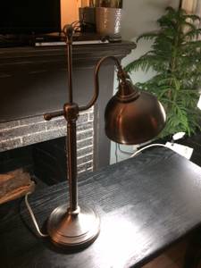 Brushed Silver Articulating Desk Lamp (Burbank)