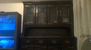 Large China Cabinet,Solid,Heavy Duty,Well Made Hutch (Ithaca NY)