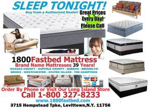 Mattresses - Name Brands - Same Day Free Delivery (Queens / New York)