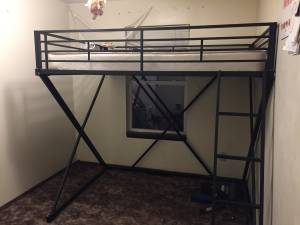 Full Size Loft Bed W/ Mattress (WEBB CITY)