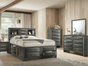 Bedroom Set Luxury Captains bed with drawers 5 pieces New Gray