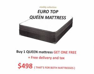 Big Sale ! 2x Queen Pillow top Mattress for the Price of One!! (Free Delivery !