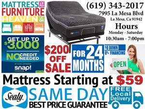 P-Top Mattress King $149 Queen $99 Full $79 Twin (King Queen Twin Full Mattress)