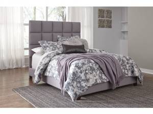 Upholsted bed grey modern