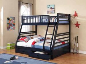 Bunk Beds - 4 different colors - Twin over Full - Solid Pine