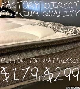 THE LOWEST PRICE ON THE PERMIUM QUALITY PILLOW TOP MATTRESSES (50% to 80% off
