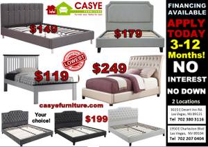 $149 QUEEN PLATFORM BED // Bunk bed bedroom mattress sectional living (3025 E