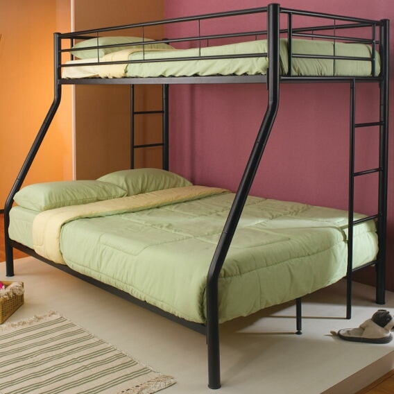 Coaster 460062B Black finish metal twin over full bunk bed set