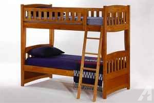 Twin/Twin Hardwood Bunk beds - $599 (Roseburg Mattress)