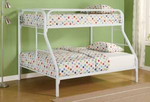 Heavy Duty! Twin/FULL bunk bed /10 year warranty / with NEW mattress (4 colors