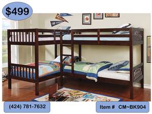 BUNK BEDS WITH 2, 3 OR 4 BEDS IN WOOD OR METAL ~ 208 Options!