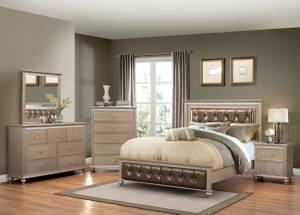 SIMMONS HOLLYWOOD CHAMPS Gold 6 PC Queen Bedroom Set BRAND NEW (Deals Furniture