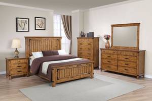 Rustic Bedroom Set .... solid wood in Honey Finish .... only $999 ....