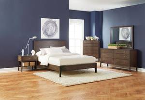 Lompoc Bedroom Set ... Mid-Century style design bed set ...