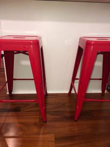 Red counter stools
