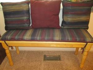 Light Oak Table Bench Seat with 2