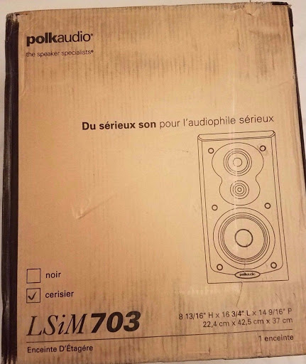 Polk LSiM703 Loudspeaker, Bookshelf Speaker, Single, Mt.