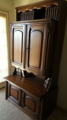 ( Wood ) Office Cabinet / Book Shelve with Key Vintage