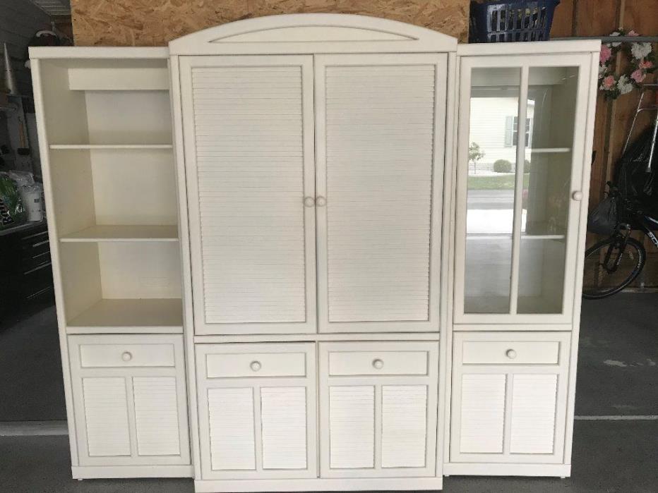 3 piece: armoire with 2 shelving units