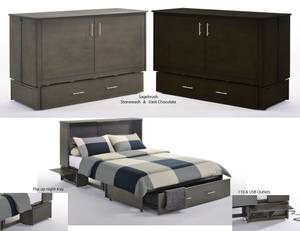 New Queen Murphy Bed Cabinet w/Gel Memory Matt/BEST PRICE OR ITS FREE (NC)