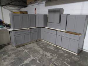Brand New Overstock Gray Shaker Kitchen Cabinets Soft Close All Wood! (Tulsa)