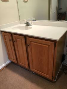 Bathroom Cabinet -- SOLID Oak!