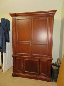 Custom Tobacco Brown Armoire/ Media Unit