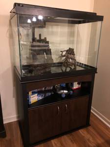 65 gallon aquarium and cabinet (Tuskegee)