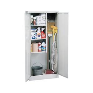 Freestanding Combination Storage Cabinet in Dove Gray