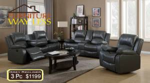 3 PC Set Recliners for Just $1199! We Offer Finance 90 Days No Credit (Marietta)
