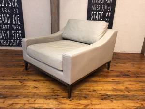 Restoration Hardware Italia Slope Arm Leather Chair (Delivery Possible)
