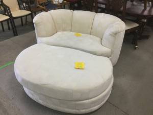 Oversized Chair & Ottoman (Delaware ReStore)